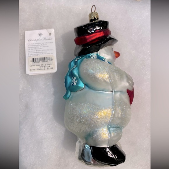 Vintage Christopher Radko Love You This Much Snowman Ornament - Picture 6 of 7